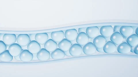 Skin cell background with cosmetics concept, 3d rendering. Stock Footage 303271354
