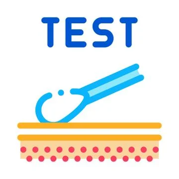 Skin dermatitis test icon vector outline illustration Ilustración de archivo