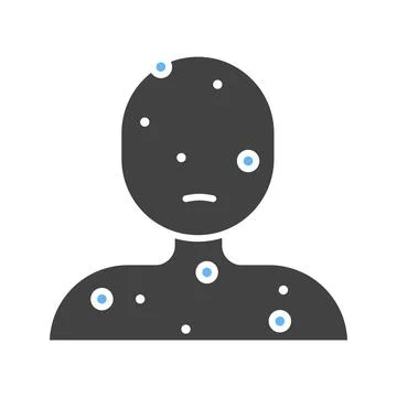 Skin Disease icon vector image. Stock Illustration