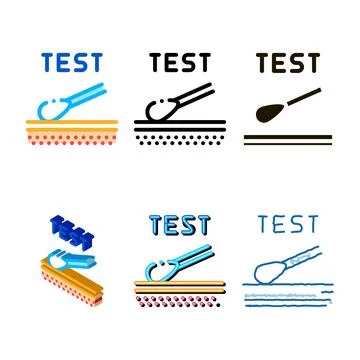 Skin edition dermatitis test icon vector outline イラスト素材