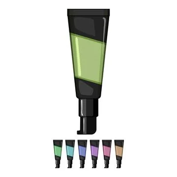 Skin foundation cream cartoon vector graphic Stock Illustration