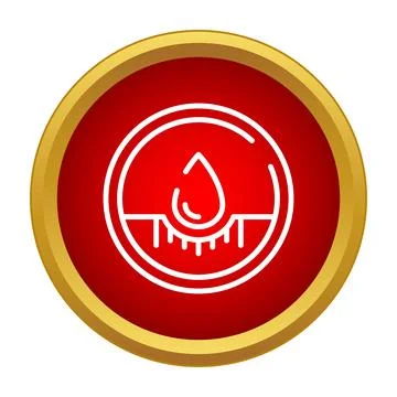 Skin hydration absorption protecting lipid layer icon Stock Illustration