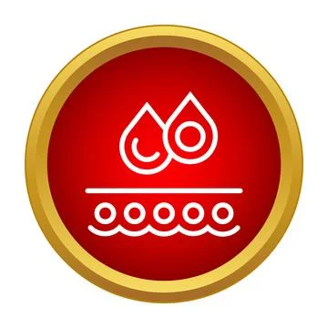Skin hydration drops and moisturizing effect icon Stock Illustration