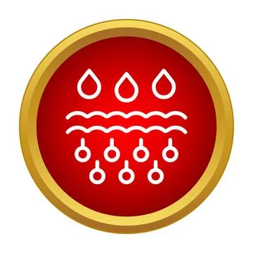 Skin hydration moisture absorption dermatological cosmetic icon Stock Illustration