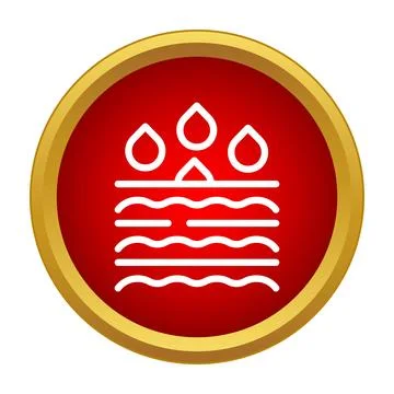 Skin hydration moisture dropping into skin layers icon Stock Illustration