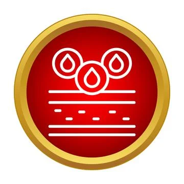 Skin hydration therapy concept in red circle icon Stock Illustration