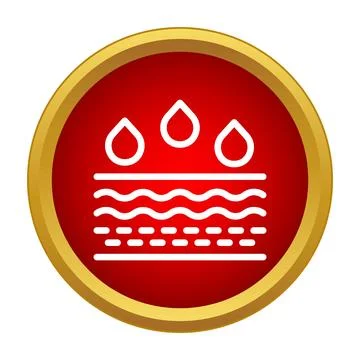 Skin hydration water drops moisturizing icon concept Stock Illustration