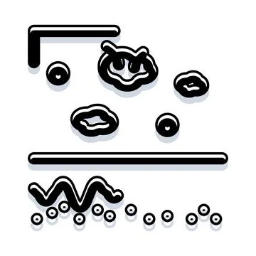 Skin irritation with various microscopic organisms on surface Stock Illustration