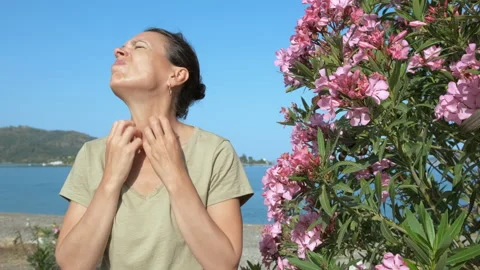 Skin itching. Stock Footage 231927517