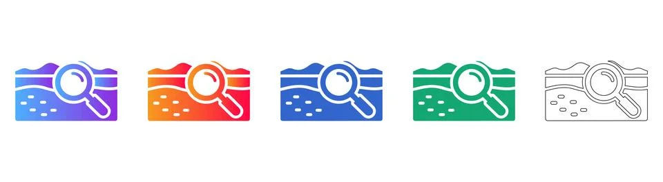 Skin Layer Diagnostic Analysis Icon Stock Illustration