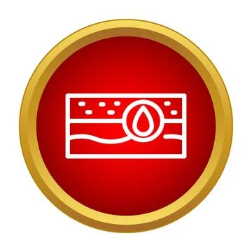 Skin layer moisturizing hydration dermatology care icon Stock Illustration