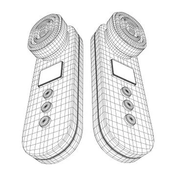 Skin massage machine device Stock Illustration