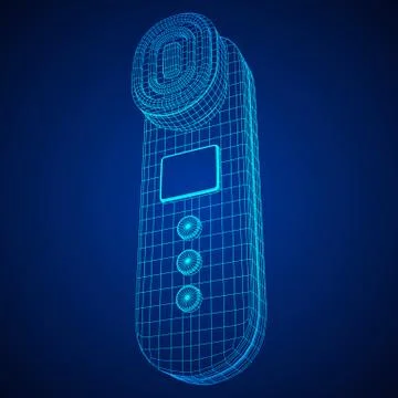 Skin massage machine device Stock Illustration
