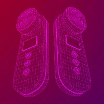 Skin massage machine device Stock Illustration