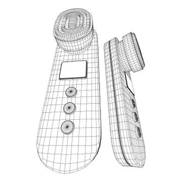Skin massage machine device Stock Illustration