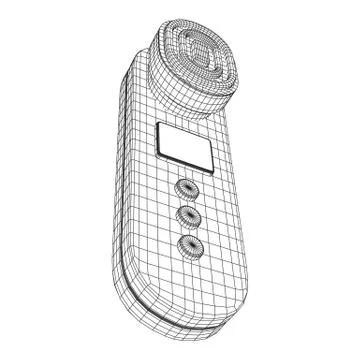 Skin massage machine device Stock Illustration