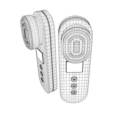 Skin massage machine device Stock Illustration