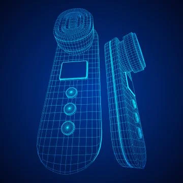 Skin massage machine device Stock Illustration