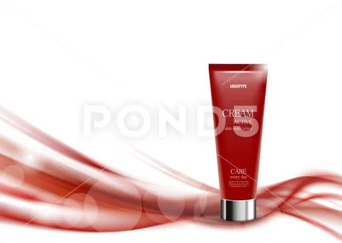 Skin moisturizer cosmetic ads template Stock Illustration