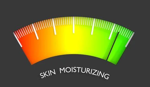 Skin moisturizing meter concept Stock Illustration