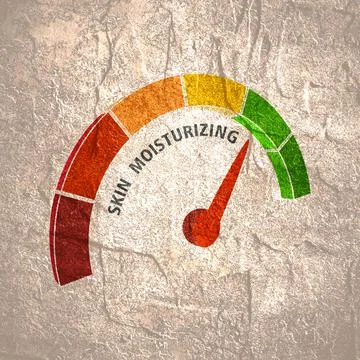 Skin moisturizing meter concept Stock Illustration