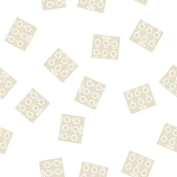 Skin palette glyph seamless pattern Stockillustratie