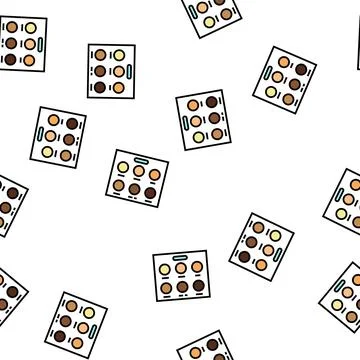 Skin palette vector seamless pattern Stockillustratie