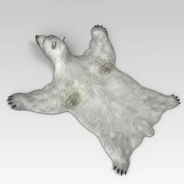 Skin of a polar bear 3D Model