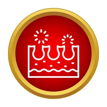 Skin pore structure icon representing dermatology concept Stock Illustration