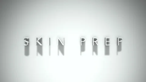 Skin prep 3D title animation with shadows on a white background Vídeos de archivo 296858699