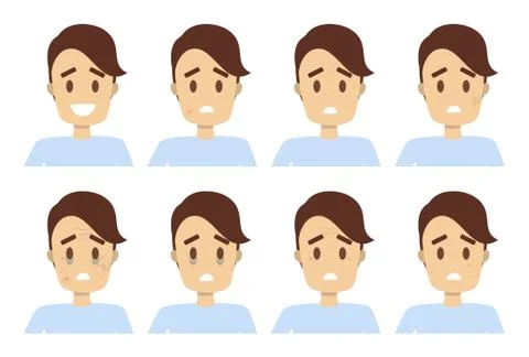 Skin problems set. Stock Illustration