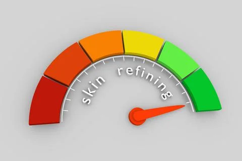 Skin refining meter concept Stock Illustration