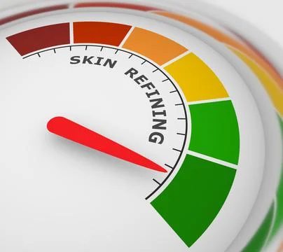 Skin refining meter concept Stock Illustration