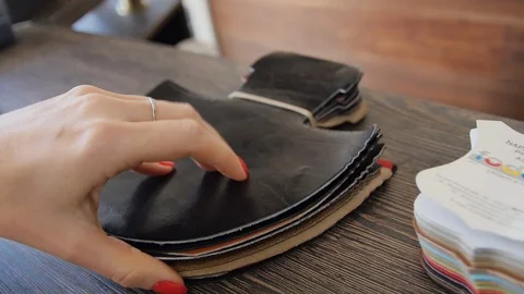 Skin Samples are at the Reception Stock Footage 111880074