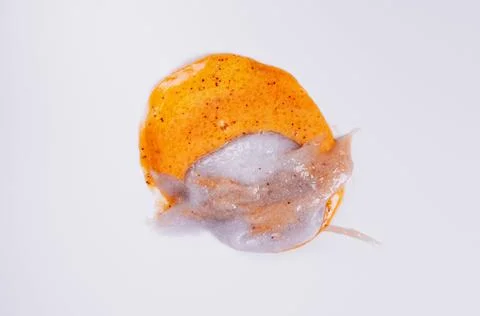 Skin scrub smear on white background. Cosmetic product Stock Photos