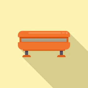 Skin solarium icon flat vector. Tan bed Stock Illustration