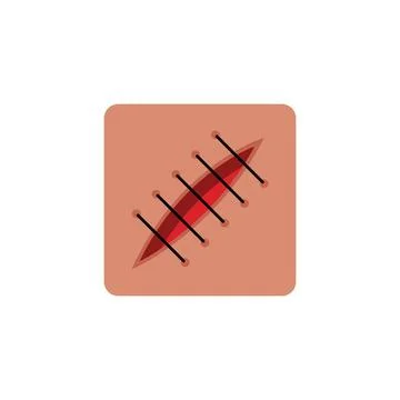 Skin stitch icon vector Stock Illustration