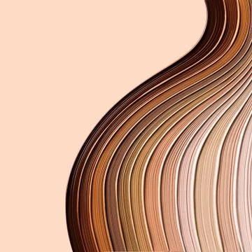 Skin tone gradient foundation stroke stripes, cosmetic concept, 3d rendering Stock Illustration