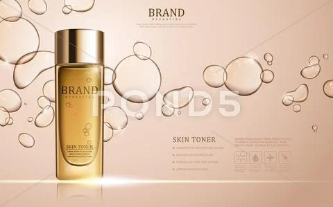 Skin toner ads template Stock Illustration