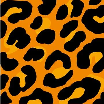 Skin of the wildlife leopard seamless pattern Stock Illustration