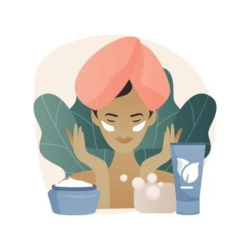 Skincare abstract concept vector illustration. Illustrazione stock