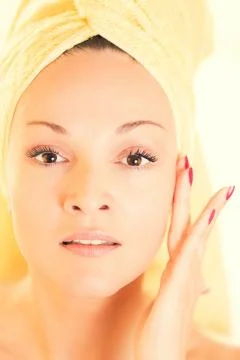 Skincare concept. Stockfoto's