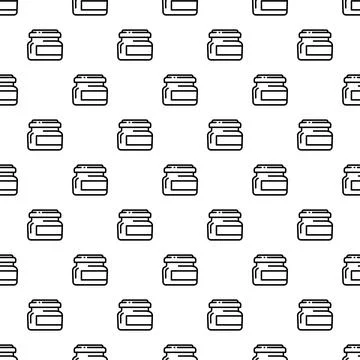 Skincare cream jars seamless pattern representing beauty Stockillustratie