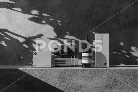 Skincare Packaging Mockup Scene PSD Template