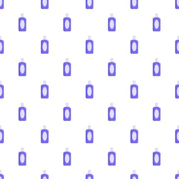 Skincare product bottles seamless pattern on white background Ilustración de archivo