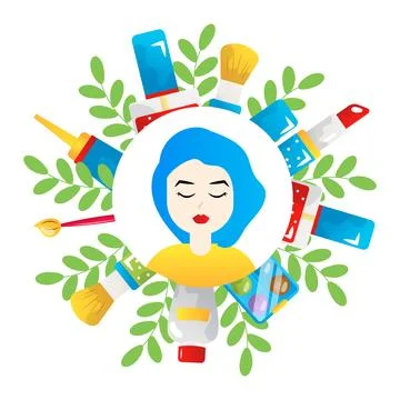 Skincare routine flat vector illustration on the white background Stock Illustration