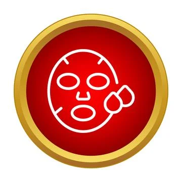 Skincare sheet mask icon representing beauty routine Stock Illustration