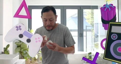 Skincare tutorial creator grabbing cream jar, applying under-eye cream amid Video stock 318307404
