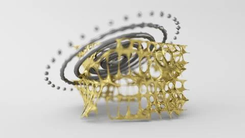 Skinned particle objects Disc Stock Illustration