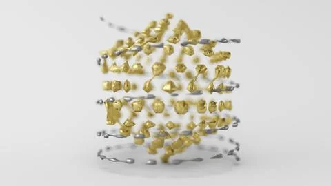 Skinned particle objects Helix Stock Illustration